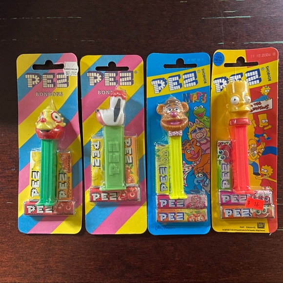 PEZ Other - PRICE CUT! 4 VINTAGE PEZ Euro: Simpsons Muppets ++